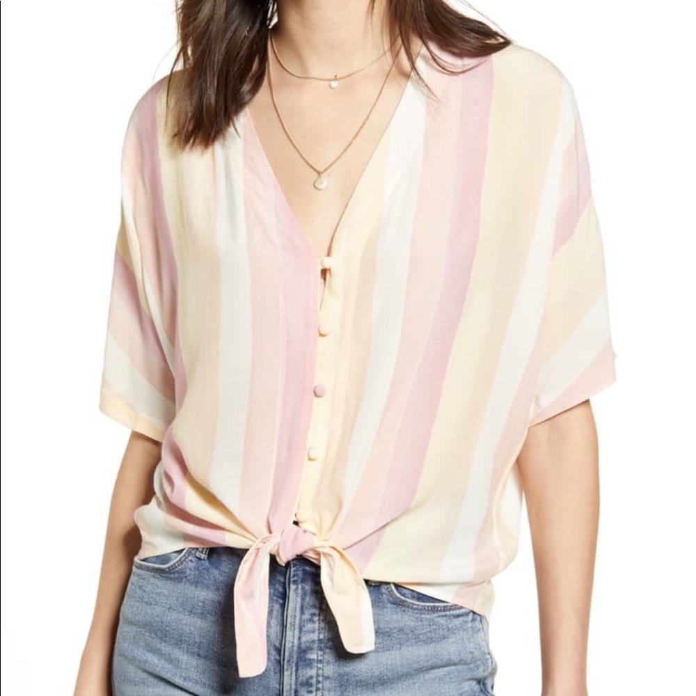 NWOT Rails Thea Tie Waist Blouse